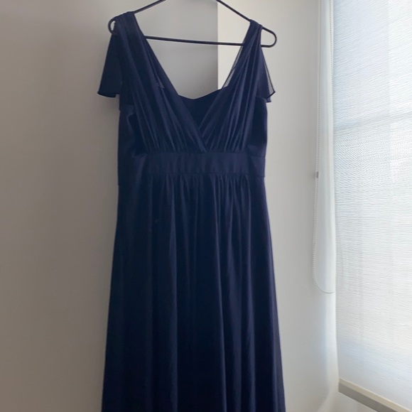 Vince Camuto 6 Navy Blue Flutter Sleeve Dress NWOT - Picture 1 of 1